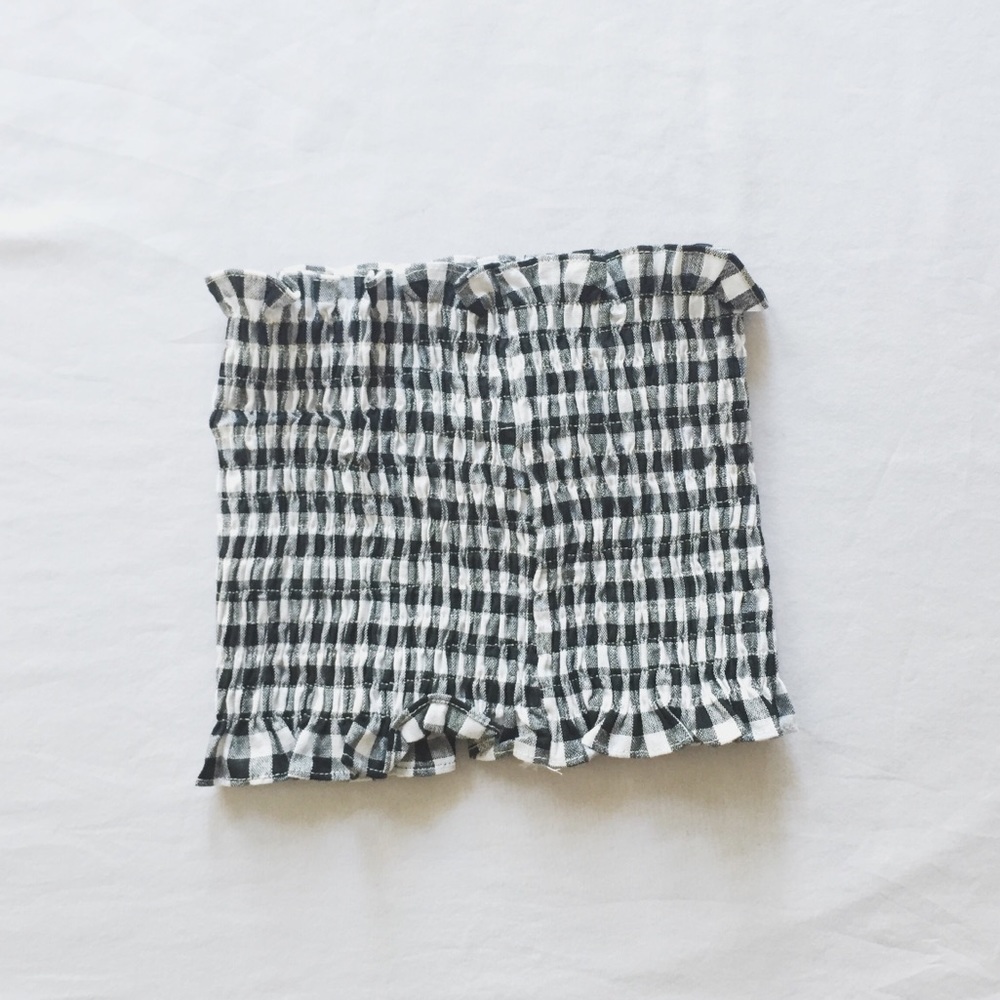 gingham tube top